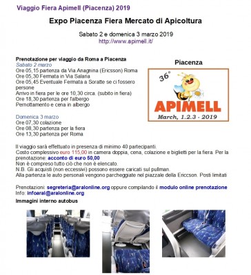 Viaggio Fiera Apimell (Piacenza) 2019.jpg (406.75 KiB) Osservato 676 volte Viaggio Fiera Apimell (Piacenza) 2019.jpg