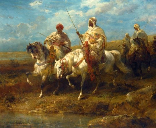 Adolf Schreyer _ Arab Horsemen I.jpg Adolf Schreyer _ Arab Horsemen I.jpg