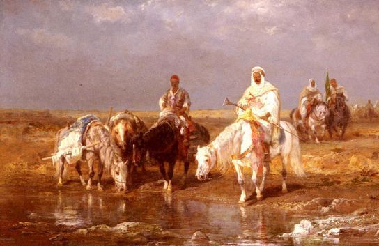 Adolf Schreyer _ Arabs Watering Their Horses.jpg Adolf Schreyer _ Arabs Watering Their Horses.jpg