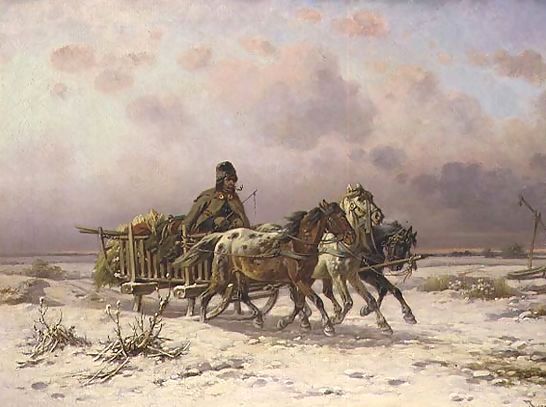 Adolf van der Venne _ A peasant in a sledge driving three horses.jpg Adolf van der Venne _ A peasant in a sledge driving three horses.jpg