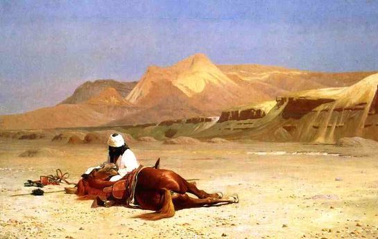Jean-Léon Gérôme _ An Arab and His Horse in the Desert.jpg Jean-Léon Gérôme _ An Arab and His Horse in the Desert.jpg