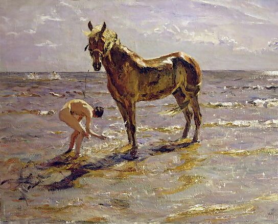 Valentin Aleksandrovich Serov _ Bathing a Horse, 1905.jpg Valentin Aleksandrovich Serov _ Bathing a Horse, 1905.jpg