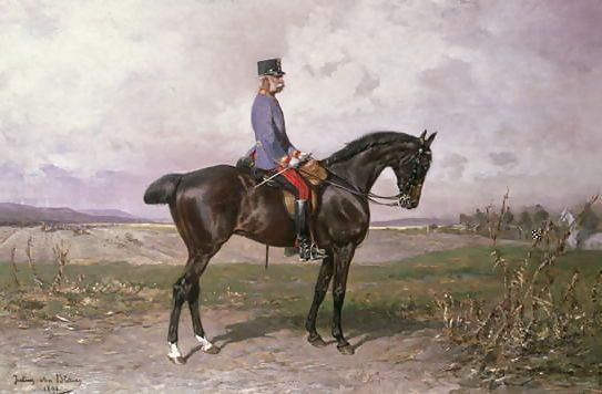 Julius von Blaas _ Emperor Franz Joseph I on his Austrian horse, 1898.jpg Julius von Blaas _ Emperor Franz Joseph I on his Austrian horse, 1898.jpg