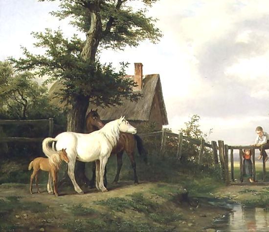 Pierre Vernet _ Children and Horses by a Stream.jpg Pierre Vernet _ Children and Horses by a Stream.jpg