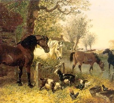 John Frederick Herring, Jnr. _ Horses and Farmyard Animals II.jpg