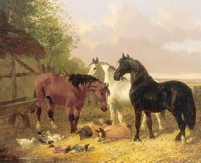 John Frederick Herring, Jnr. _ Horses and Farmyard Animals I.jpg