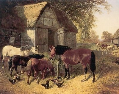 John Frederick Herring, Jnr. _ Horses and Chickens.jpg