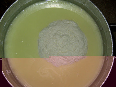 Cagliata in stampo, in attesa di essere messo in stufatura. / CAGLIATA IN STAMPO.jpg CAGLIATA IN STAMPO.jpg