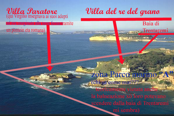 La Gaiola era una zona dove tutti potevano fare il bagno senza pagare / Veduta costa di Posillipo e villa paratore.jpg Veduta costa di Posillipo e villa paratore.jpg